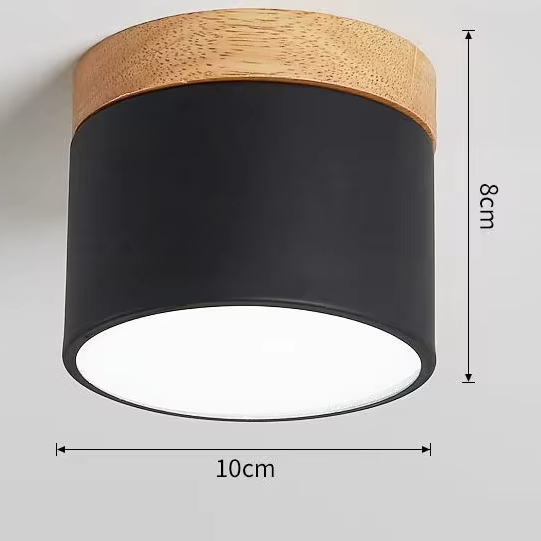 Natural Style Ultra-Thin LED Ceiling Lamp Simple Nordic Design for Bedroom Study Original Solid Wood Acrylic Living Room