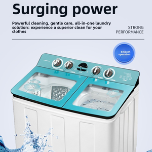 غسالة ملابس نصف أوتوماتيكية ذات تحكم ميكانيكي ونظام نبضي، سعة كبيرة للاستخدام المنزلي بحوضين - Product Image 4