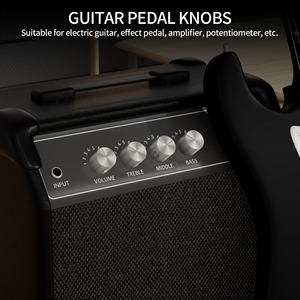 DAIERBUMP 5 pièces Boutons d'effet de guitare 6,35 mm en métal avec vis de réglage pour guitare - Product Image 2