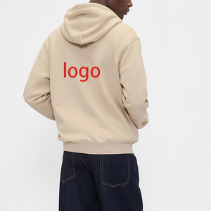 Offre spéciale Sweat à capuche noir pour homme sweats à capuche unisexe avec logo personnalisé fermeture éclair vêtements de rue coupe courte à capuche grande taille en coton épais - Product Image 3