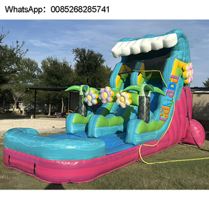 Nuevo estilo, Parque duradero, juego al aire libre, tobogán acuático inflable comercial de doble canal - Product Image 1