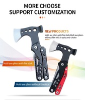 Outil multifonctionnel amélioré 16-en-1 Équipement de survie en plein air Hache Marteau Pince Scie Tournevis Cadeau Hommes Papa Qualité industrielle Inoxydable