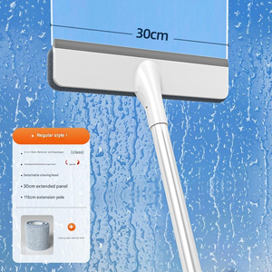 Nettoyeur de vitres rétractable pour la maison, nettoyeur de vitres extérieur pour les fenêtres en hauteur avec pulvérisateur et éponge - Product Image 5