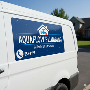 Autocollants magnétiques personnalisés pour voiture, <span class=keywords><strong>aimant</strong></span> doux haute résistance, résistant aux UV, autocollants magnétiques réutilisables pour camion de service de plomberie - Product Image 1