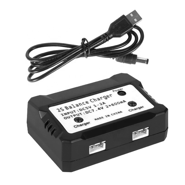 2S 7.4V Balance Charger USB Smart Charger 600mA for Syma X8 X6 X402 RC Lipo Battery
