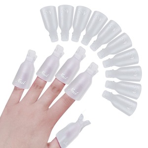 Lot de 10 pinces réutilisables pour dissolvant de vernis à ongles, légères, compactes, en plastique et métal, pour une utilisation à deux mains, pour un retrait facile et professionnel des ongles - Product Image 2