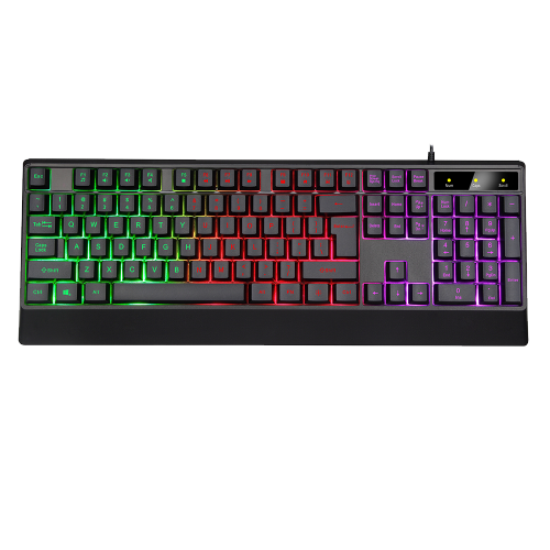 OEM GK312 USB Interface Plug and Play Wired Backlit Keyboard 104 Keys Supports Multiple Languages Laser-engraved