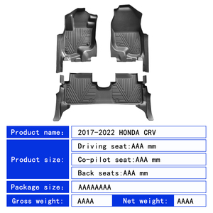 Wholesale Factory Custom 5D TPE <b>Rubber</b> Eco-friendly Waterproof Anti Slip 5D Car <b>Floor</b> Mats 4 Pieces for Honda CRV 2017-2022 - Product Image 4