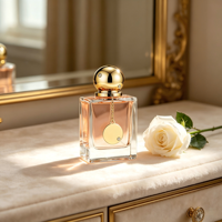 Eau de Parfum de Créateur Exquise - Capuchon Or Orné de Diamants, Flacon en Verre Dégradé, Parfum Opulent