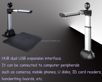 Scanner de documents OEM portable USB2.0 à double caméra avec lumière LED CMOS Scanner HD de codes à barres QR couleur 24 bits pour bibliothèque de bureau