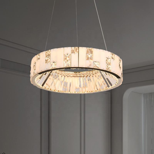Cloudstone Round Pendant Nordic Living Room Dining Room Duplex <strong>Building</strong> Bedroom Crystal New Whole House <strong>Lighting</strong> <strong>Fixture</strong> - Product Image 1