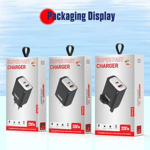 <span class=keywords><strong>Chargeur</strong></span> mural USB-C à charge rapide 200W <span class=keywords><strong>avec</strong></span> prise EU/US/UK, 2 ports USB-C, QC3.0, adaptateur de <span class=keywords><strong>chargeur</strong></span> USB Type C PD 200W - Product Image 2
