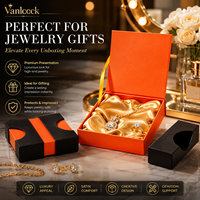 Boîte d'emballage de bijoux de luxe personnalisée avec intérieur en satin de soie, boîte cadeau haut de gamme pour collier, bague, boucles d'oreilles, vente en gros