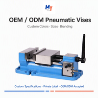 Étau de machine pneumatique-hydraulique à mâchoires plates et verrouillage d'angle de précision, robuste, pour fraisage et perçage CNC, vente en gros