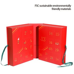 ปฏิทินนับถอยหลังทำมือ กระดาษเคลือบทองแดงสองด้าน กล่องของขวัญวันหยุดสุดหรู สามารถปรับแต่งได้ตามความต้องการ - Product Image 6