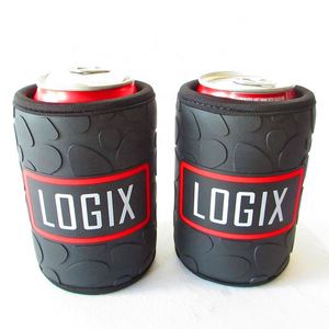 High Quality Rubber Tyre Stubby Can Holder Customized logo Black Beer Stubby Holder Rubber Can Holder - Product Image 2