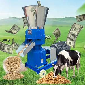 Hayvan domuz sığır keçi tavuk balık kanatlı hayvancılık yem işleme granülatör makineleri pelet üretme makinesi 150 kg/saat