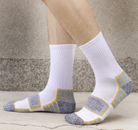 Chaussettes de marque en coton pour hommes, décontractées, tricotées en jacquard, avec lettres, en gros, pour les sportifs