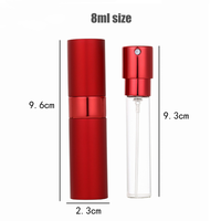 Emballage cosmétique rechargeable de luxe WOGU, flacon pulvérisateur en verre et aluminium à brume fine, 8 ml, 15 ml