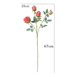 Roses artificielles Ruilisi, roses en soie rose, décoration de mariage, arrangement pour la maison - Product Image 5