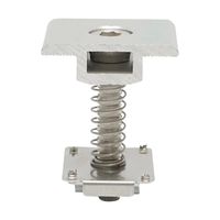 Pince interne réglable pré-assemblée avec ressort et pince de mise à la terre en aluminium, et rondelles de mise à la terre pour tôle