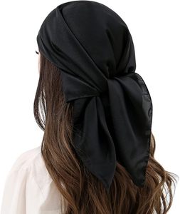 Wholesale 1026-214 Custom Print Design 26.7in Luxury Square Neck <strong>Head</strong> <strong>Scarves</strong> Plain <strong>Silk</strong> <strong>Scarf</strong> <strong>for</strong> Women Stylish <strong>Sleep</strong> Hair Wrap - Product Image 2