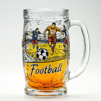 Haute qualité grand géant 1 litre 1.5 litre 0.5L verre bière hommes verres à bière avec poignée Sublimation tasses tasses
