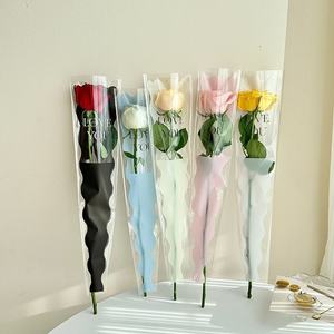 Bolsa de flores individuales de <span class=keywords><strong>sirena</strong></span> Embalaje de flores rosas para ramo individual Material BOPP Embalaje floral para floristerías - Product Image 3