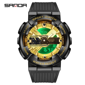 Montre Homme SANDA 9004, Dernière Marque, Nouvelle, Haut de Gamme, Nouveau Design, Prix Bas, Populaire, Meilleur Prix, Multifonctionnelle, Bracelet en Silicone - Product Image 5
