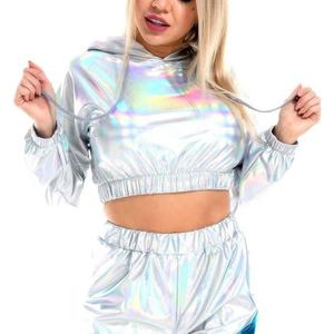 Sweat-shirts et pulls à capuche multicolores pour femmes, tendance et sexy, haut court à capuche, sweat-shirt à col rond pour femmes - Product Image 3