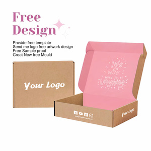 Free Design Zipper Tear Mailing Shipping Cardboard Cartons Package <b>Box</b> Custom Logo Cosmetic Skin Care Mailer Corrugated <b>Box</b> - Product Image 1
