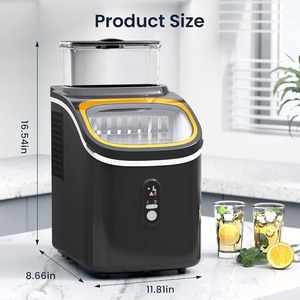 เครื่องทำน้ำแข็งบนเคาน์เตอร์ไฟฟ้า15กก./วันเครื่องทำน้ำแข็งอัตโนมัติเครื่องจับเวลา24ชั่วโมงช่องน้ำเข้า2โหมดใช้ทำน้ำแข็งได้รวดเร็วใช้ในบ้านกลางแจ้ง - Product Image 2