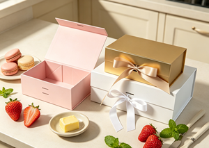 Multi-color Eco-Friendly High-End Foldable Magnetic Gift Boxes Four-Color Printing Made Thick Rigid Cardboard Integrated Box - Product Image 4