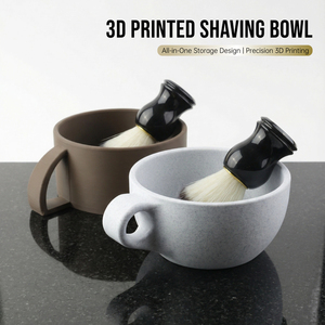 <span class=keywords><strong>Nouvelle</strong></span> conception Bol à mousse à raser imprimé en 3D Vente en gros Utilisation domestique Mugs à savon à raser en plastique pour barbier Tasse à soupe <span class=keywords><strong>de</strong></span> nettoyage avec poignée - Product Image 1