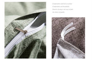 Set penutup selimut ringkas polos nyaman bertekstur poliester biru Seersucker lembut sederhana kualitas tinggi - Product Image 6