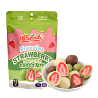 Hisnack Gehele Gedroogde Aardbeien Bedekte Melk Cacao Matcha Chocolade Gezonde Voeding