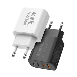 Suitable For Apple Samsung Huawei Charging Head 40W European Standard 2C+2A Fast Charging Apple Charger CE Certification