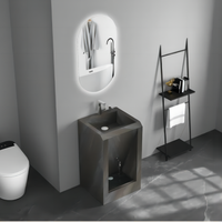 Meuble-lavabo de salle de bain en dalle de roche, style moderne et luxueux, simple, pour la maison et l'hôtel, directement de l'usine