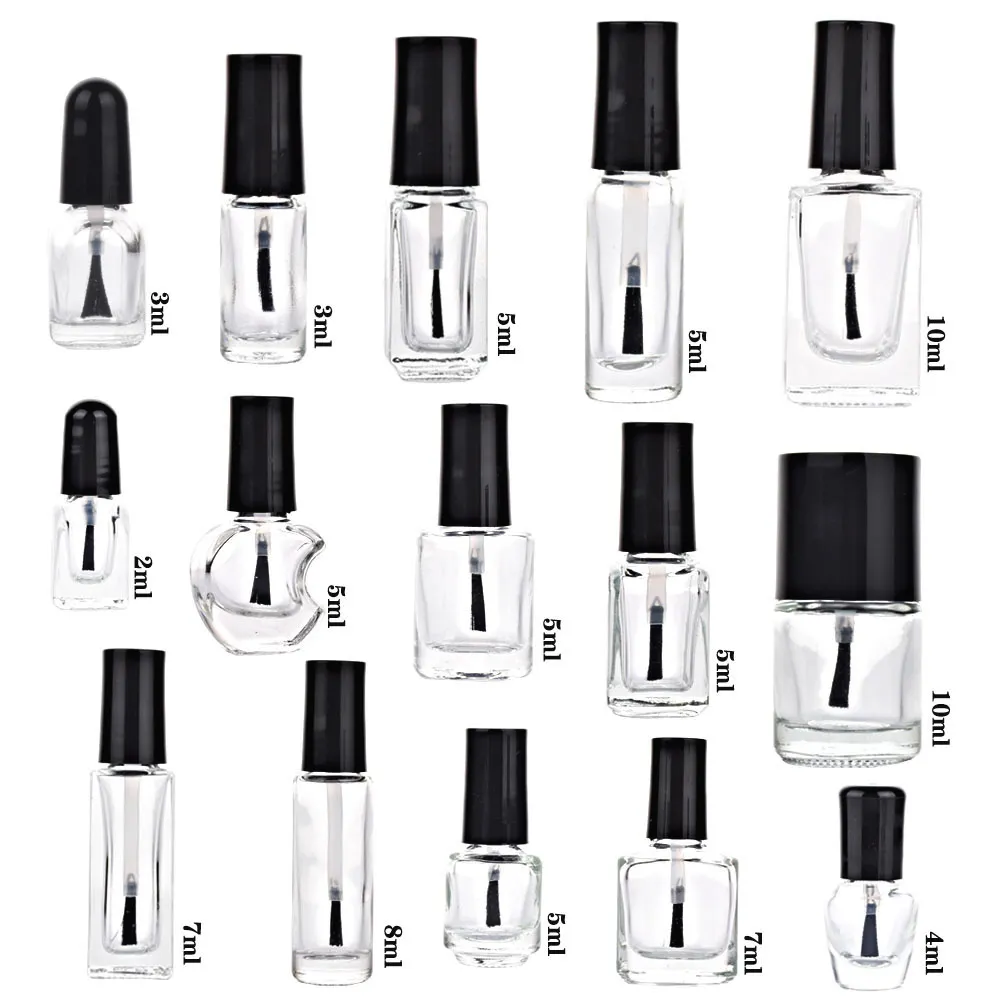 Fles Nagellak Nagellak Fles 10Ml Lege Nagellak Glazen Fles Met Borstel