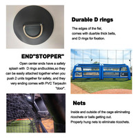 Cage de frappe gonflable en PVC durable Cage de frappe de baseball gonflable