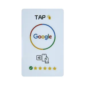 사용자 정의 인쇄 NFC 카드 Google 비접촉식 검토 카드 RFID 소셜 미디어 명함