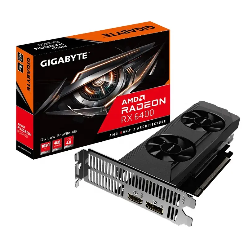 Mới Gigabyte AMD Radeon Rx 6400 Cấu Hình Thấp 4GB Gddr6 Chơi Game Card Đồ Họa GPU 64 Bit Cho Máy Tính Để Bàn Hỗ Trợ Chơi Game Máy Tính PC