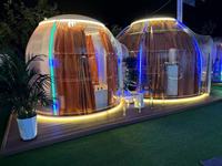 Dôme gonflable de luxe en plastique, pliable, pour hôtel-bulle extérieur, maisonnette préfabriquée, capsules spatiales, tente de camping, tente de fête pour complexe hôtelier