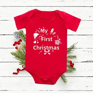 Lindo Mono de Reno para Bebé, Manga Corta, Traje Navideño, 11 Colores, Algodón para Recién Nacidos, Clase B - Product Image 2