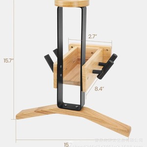 Perchero de madera para pared, diseño minimalista, fácil de montar, para almacenamiento en la sala de estar - Product Image 5