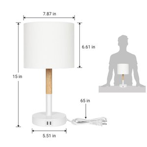 Đèn Ngủ Để Bàn Bảo Vệ Mắt Trong Nhà Thời Trang Trang Trang Trí Đầu Giường Đơn Giản Bắc Âu Bán Chạy Kèm Cổng USB - Product Image 6