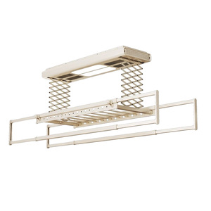 Intelligent remote control telescopic pole lifting balcony household lighting dual <b>drying</b> electric <b>drying</b> <b>rack</b> - Product Image 1