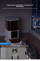 Distributeur automatique de nourriture pour animaux de compagnie intelligent avec caméra HD, contrôle à distance par application WiFi, distributeur de nourriture visuel programmé pour chats et chiens