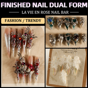 Moldes de Uñas Curvos Cortos Tipo Stiletto 3D, Doble Forma, Cobertura Completa, Diseño Dragón/Águila, para Extensión de Gel - Product Image 3