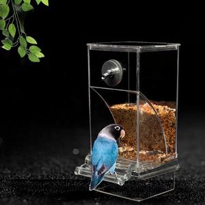 No Mess Oiseau Automatique Cage Mangeoire Distributeur Récipient De Nourriture Transparent Usine En Gros Nouveaux Bols En Carton PP En Plastique pour Oiseaux - Product Image 2